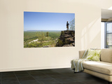 Hiker Looking Out over Kakadu Landscape from Jim Jim Falls Escarpment, on Barrk Marlam Bushwalk Prints by Andrew Watson