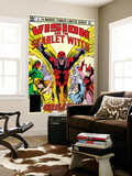 Vision And The Scarlet Witch 4 Cover: Magneto, Vision, Scarlet Witch, Quicksilver and Crystal Print by Rick Leonardi