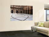 The Courtyard of Santa Maria De Montserrat, Benedictine Abbey Posters by Dennis Johnson