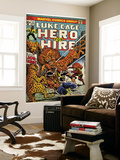 Marvel Comics Retro: Luke Cage, Hero for Hire Comic Book Cover 13, Fighting Lion-fang (aged) Print