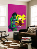Howard The Duck 3 Cover: She-Hulk and Howard The Duck Fighting Posters by Juan Bobillo