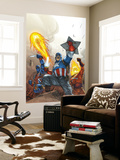 The New Invaders 2 Cover: Captain America Print by Scott Kolins
