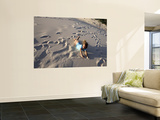 Young Girls Rolling Down Sand Dune Print by Cathy Finch