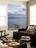 Man Sunbathing in Beach Chair Posters by Will Salter