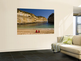 Tourists on the Beach at Loch Ard Gorge Poster by Glenn Van Der Knijff