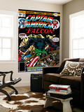Captain America And The Falcon 204 Cover: Captain America, Falcon and Agron Fighting Posters by Jack Kirby