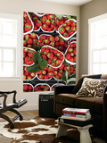 Strawberries for Sale at Market at Campo De' Fiori Prints by Richard l'Anson