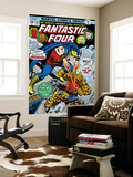 Fantastic Four N165 Cover: Crusader and Thing Fighting Prints by George Perez