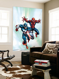 Marvel Age Team Up 2 Cover: Spider-Man and Captain America Fighting and Flying Posters by Randy Green
