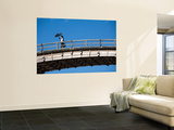 Pedestrian Carrying Parasol, on Kinta-Kyo Five-Arched Bridge Art by Antony Giblin