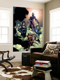 Marvel Handbook: Teams 2005 Cover: Cole, Hydro-Man, Salamandra, Wizard and Frightful Four Flying Print by Paco Medina