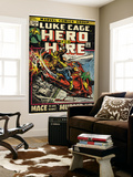 Marvel Comics Retro: Luke Cage, Hero for Hire Comic Book Cover 3, Mace in Helicopter (aged) Posters