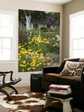 Exuberant Garden and Half-Timbered Cottage in Marais Vernier Region Poster by Barbara Van Zanten