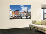 Colorful Facades and Docked Boats at Christianshavn Prints by Christian Aslund