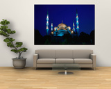 The Blue Mosque of Sultan Ahmed I and Hagia Sophia or Ayasofya, Istanbul, Istanbul, Turkey Posters by Izzet Keribar