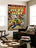 Marvel Comics Retro: Luke Cage, Hero for Hire Comic Book Cover 14, Fighting Big Ben (aged) Prints