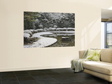 Snow Covered Trees Near Pond in Garden of Heian Shrine Posters par Frank Carter
