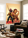 House Of M: Avengers 2 Cover: Cage, Luke, Hawkeye and Shang-Chi Swinging Prints by Mike Perkins