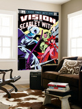 Vision And The Scarlet Witch 1 Cover: Samhain, Scarlet Witch and Vision Prints by Rick Leonardi