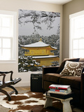 Kinkakuji Temple, the Golden Pavilion Covered in Snow Affiches par Frank Carter