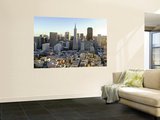 Transamerica Pyramid Building and Downtown from Top of Coit Tower Print by Emily Riddell