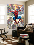 Spider-Man, Green Goblin, Sandman, Electro, Doctor Octopus, Mysterio, and Vulture Fighting in City Prints