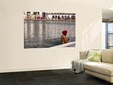 Ritual Bathing in the Pool of Immortality to Attain Spiritual Purification Print by Huw Jones