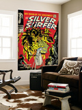 Marvel Comics Retro: Silver Surfer Comic Book Cover 3, Fighting Mephisto (aged) Prints