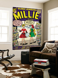 Marvel Comics Retro: Millie the Model Comic Book Cover #100, How Millie First Met Chili! (aged) Sztuka Marvel Comics Retro: Millie the Model Comic Book Cover #100, How Millie First Met Chili! (aged) Sztuka