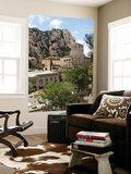 The Santa Maria De Montserrat, Benedictine Abbey on Montserrat Mountain Art by Dennis Johnson