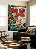 Marvel Comics Retro: The Invincible Iron Man Comic Book Cover 120; The Sub-Mariner Strikes (aged) Poster