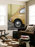 Yellow Fiat 500 Parked Against Wall, Gallipoli Print by David Borland