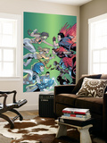 New X-Men 6 Cover: Wind Dancer, Surge, Hellion, Rock Slide, Dust, New X-Men and Hellions Swinging Poster by Randy Green