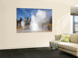 Grand Geyser Erupting, Upper Geyser Basin Geothermal Area, Yellowstone National Park Print by  Stocktrek Images