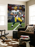 Packers Rams Football: St. Louis, MO - Aaron Rodgers Poster by Jeff Roberson