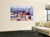 Shipping Containers, Victoria Harbor, Hong Kong, China Posters