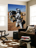 Firefighters Move a Casualty to a Triage Area at Camp Dwyer, Afghanistan Print by  Stocktrek Images