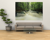 Waterfall Time Exposure, Bayerischer Wald National Park, Germany Kunstdruck von Norbert Rosing