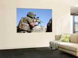 A U.S. Marine Looks Through the Scope of an M40A1 Sniper Rifle Prints by  Stocktrek Images
