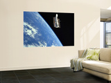The Hubble Space Telescope with a Blue Earth in the Background Prints