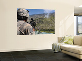 A U.S. Army Grenadier Scans a Nearby Ridgeline at a Mountaintop Observation Post in Afghanistan Prints by  Stocktrek Images
