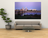 Bridge over a River with Skyscrapers in the Background, White River, Indianapolis, Indiana, USA Prints