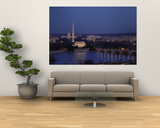 Bridge Over a River, Washington Monument, Washington DC, District of Columbia, USA Print