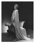 Vogue - December 1934 - Murial Williams in Flowing White Cape Premium Photographic Print by Lusha Nelson