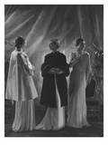 Vogue - April 1933 - Three Women in Augustabernard Gowns Premium Photographic Print by George Hoyningen-Huené