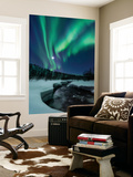 Aurora Borealis over Blafjellelva River in Troms County, Norway Art by  Stocktrek Images