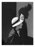 Vogue - December 1934 - Model in a Hat by J. Suzanne Talbot Premium Photographic Print by George Hoyningen-Huené