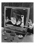 Vogue - January 1935 - Georgette Whelan at Vanity Table Premium Photographic Print by Lusha Nelson