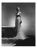 Vogue - February 1936 - Chiffon Gown by Madame Gres Photographic Print by Horst P. Horst