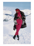 Vogue - November 1968 - Marisa Berenson on a Glacier Premium Photographic Print by Arnaud de Rosnay